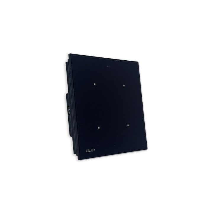 4 Gang Touch Switch Black/White Glass